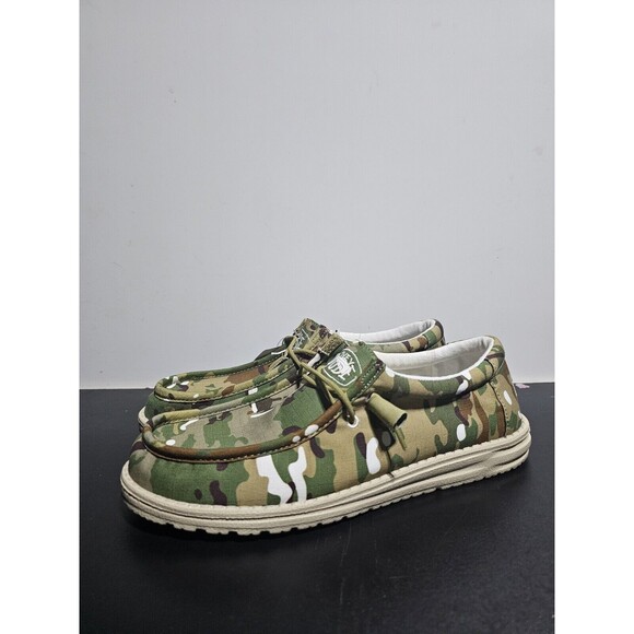New Hey Dude Wally Camouflage Multi Camo Shoes Slip On Men’s Size 9 40004-9CQ main image 4